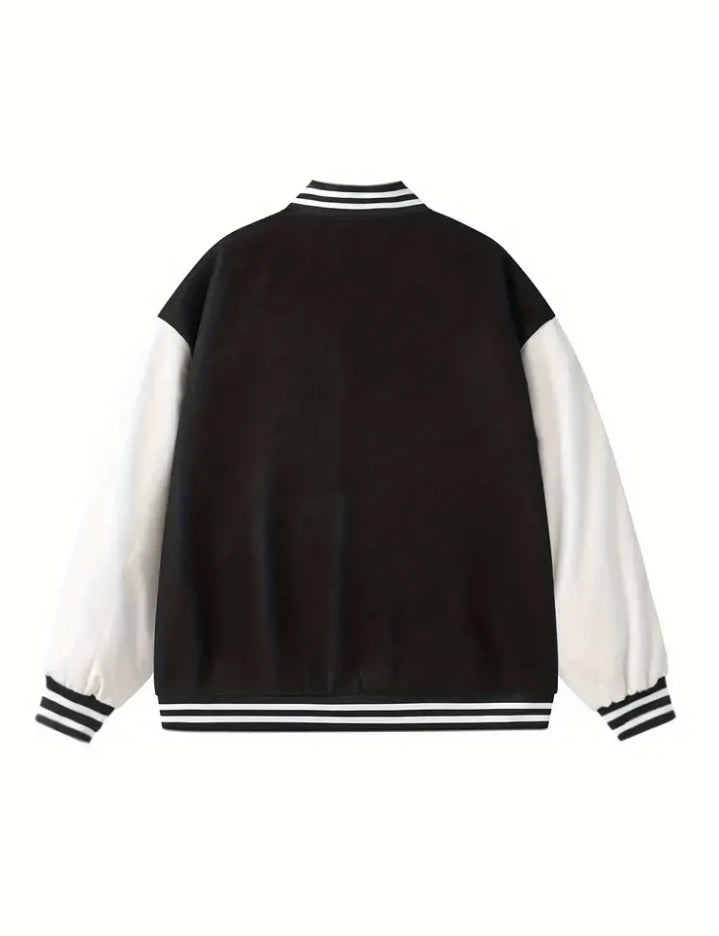 Ladies Letter Print Zipper Jacket