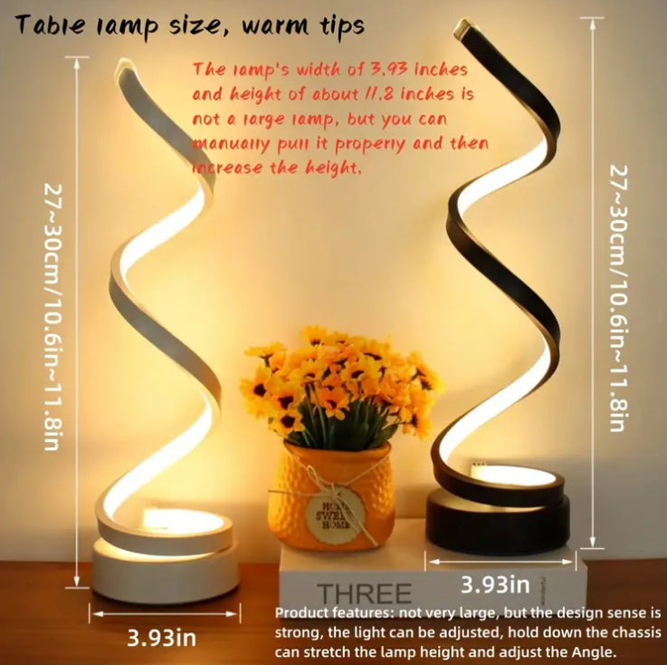 Elegant Spiral Table Lamp