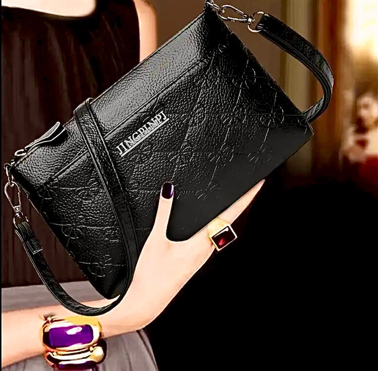 Trendy Rhombus Embossed Crossbody Bag