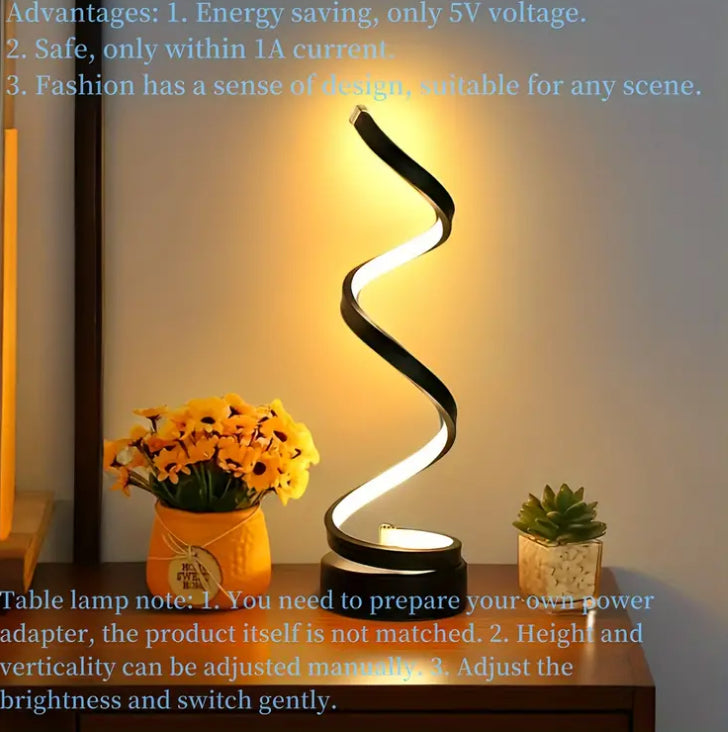 Elegant Spiral Table Lamp