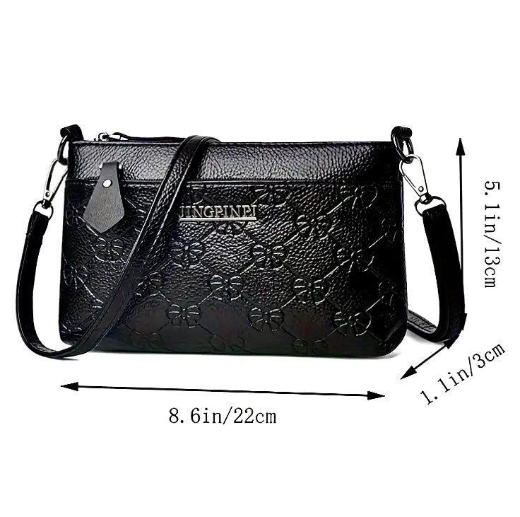 Trendy Rhombus Embossed Crossbody Bag