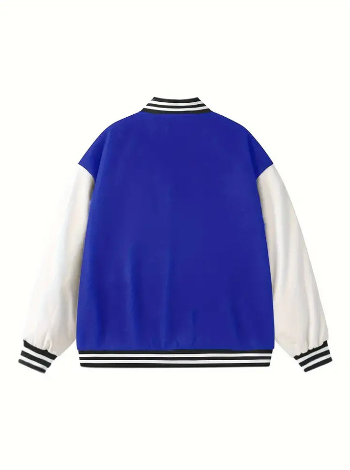 Ladies Letter Print Zipper Jacket