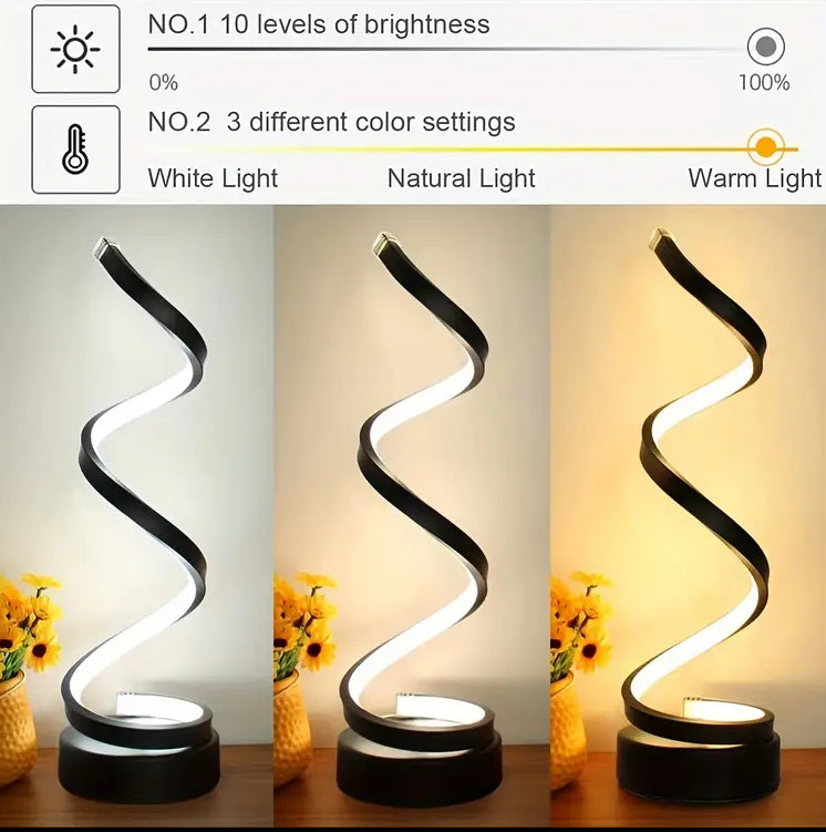 Elegant Spiral Table Lamp