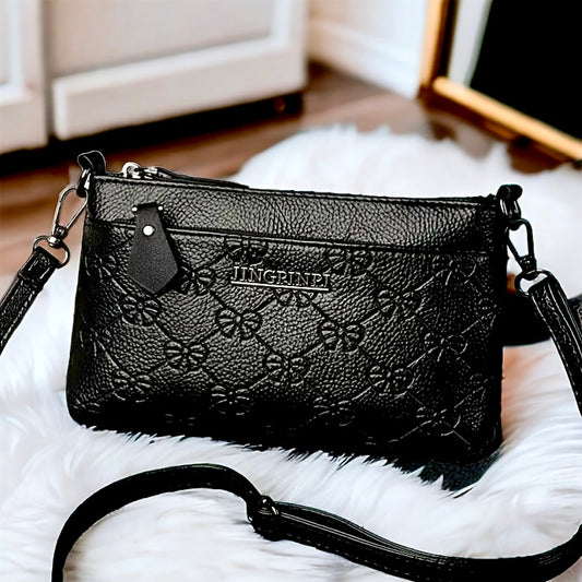 Trendy Rhombus Embossed Crossbody Bag