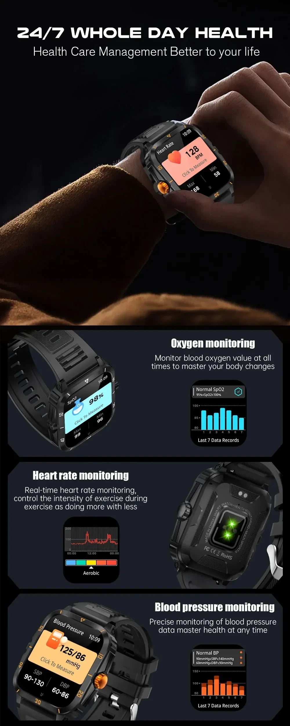 KT71 Waterproof Smart Watch