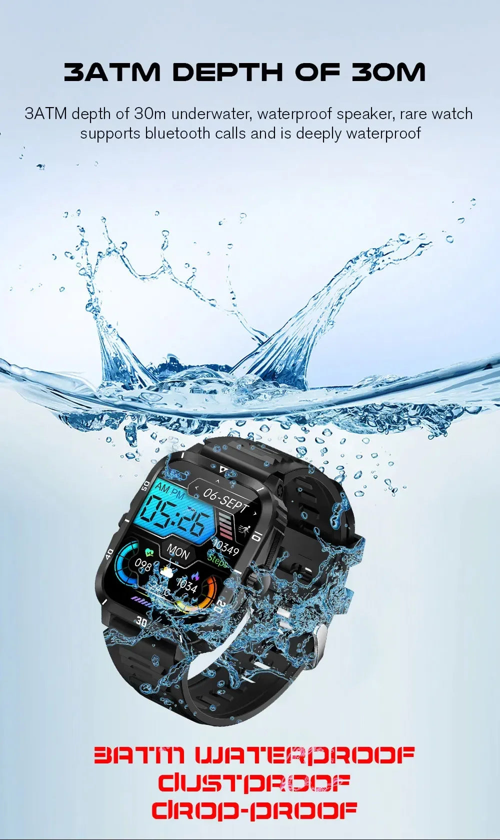 KT71 Waterproof Smart Watch