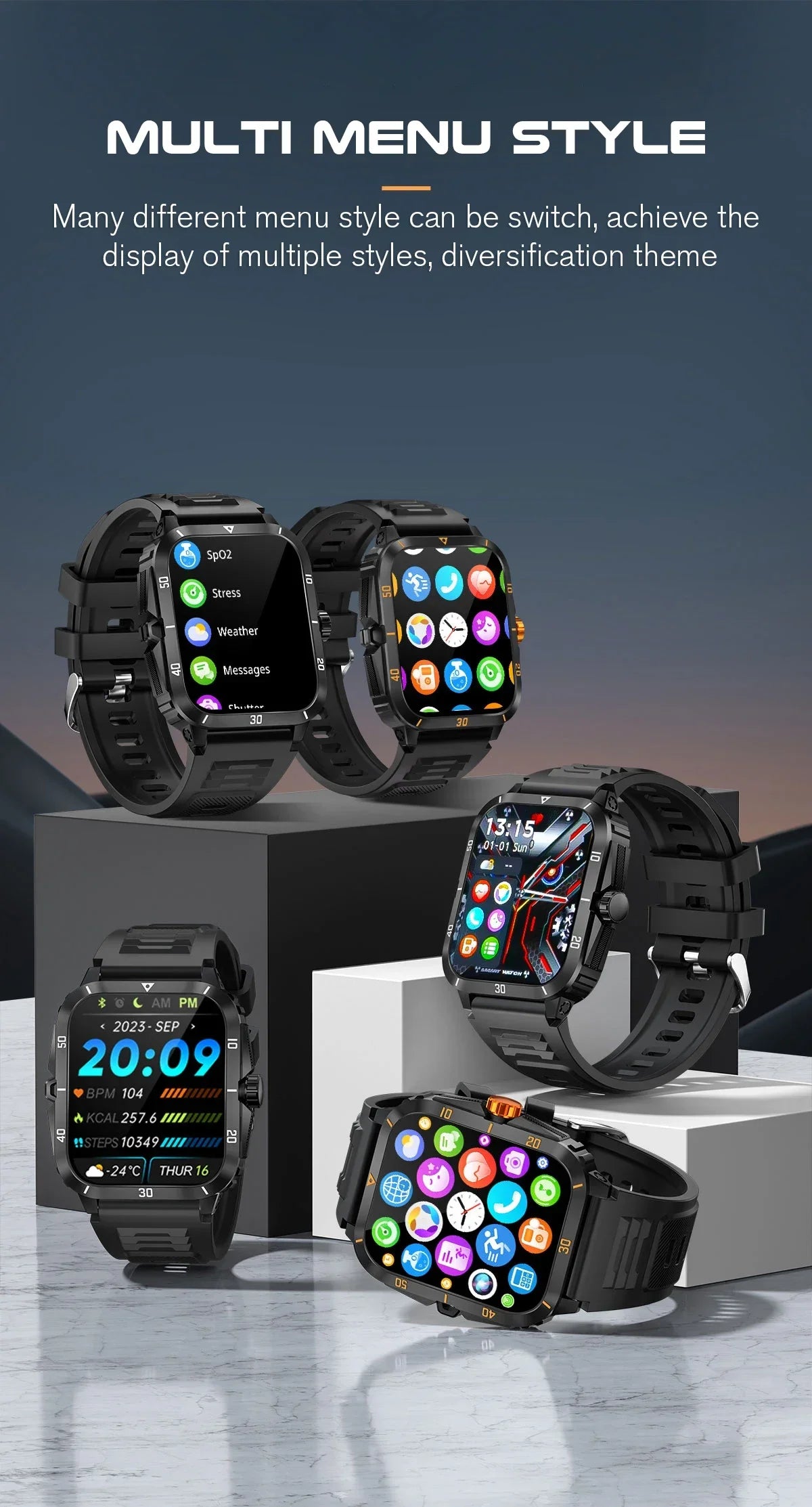 KT71 Waterproof Smart Watch